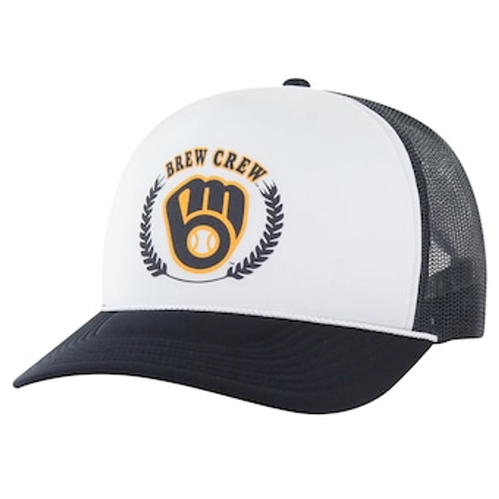 Men's '47 Navy Milwaukee Brewers Retro Region Foam Trucker Adjustable Hat