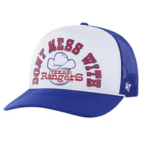 Men's '47 Royal Texas Rangers Retro Region Foam Trucker Adjustable Hat