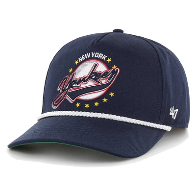 Men's '47 Navy New York Yankees Wax Pack Collection Premier Hitch Adjustable Hat