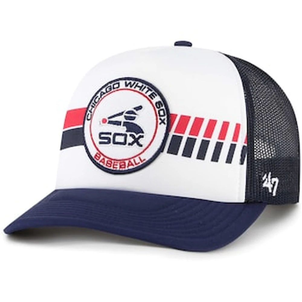 Men's '47 White/Navy Chicago White Sox Cooperstown Collection Wax Pack Express Trucker Adjustable Hat