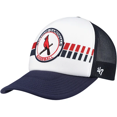 Men's '47 White/Navy St. Louis Cardinals Cooperstown Collection Wax Pack Express Trucker Adjustable Hat