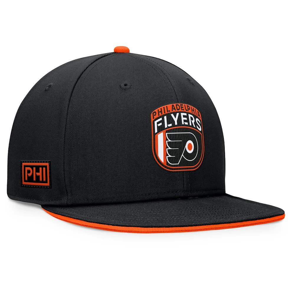 Men's Fanatics Black Philadelphia Flyers 2024 NHL Draft Snapback Hat