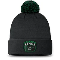 Men's Fanatics Black Dallas Stars 2024 NHL Draft Cuffed Knit Hat with Pom