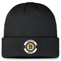 Men's Fanatics Black Boston Bruins Authentic Pro Training Camp Cuffed Knit Hat