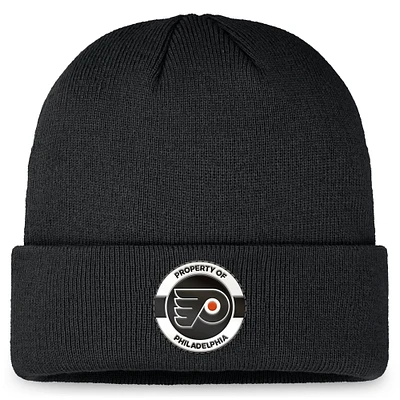 Men's Fanatics Black Philadelphia Flyers Authentic Pro Training Camp Cuffed Knit Hat