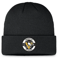 Men's Fanatics Black Pittsburgh Penguins Authentic Pro Training Camp Cuffed Knit Hat