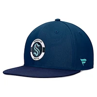 Men's Fanatics Deep Sea Blue Seattle Kraken Authentic Pro Training Camp Snapback Hat