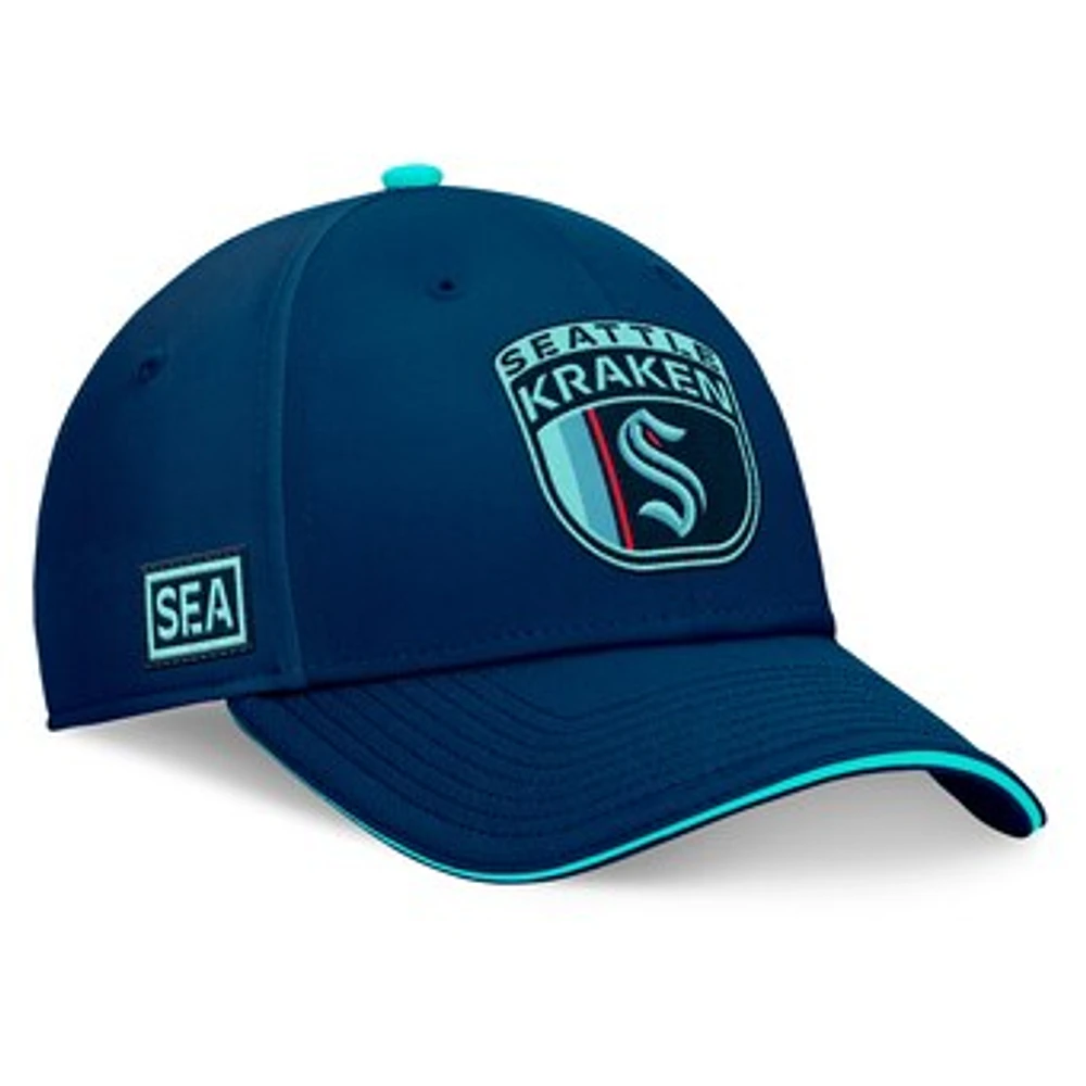 Men's Fanatics Deep Sea Blue Seattle Kraken 2024 NHL Draft Flex Hat