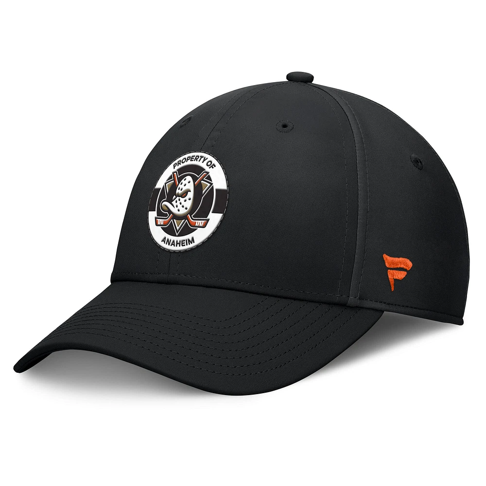 Men's Fanatics Black Anaheim Ducks Authentic Pro Training Camp Flex Hat