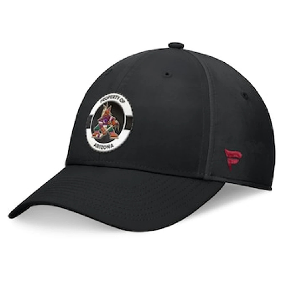 Men's Fanatics Black Arizona Coyotes Authentic Pro Training Camp Flex Hat