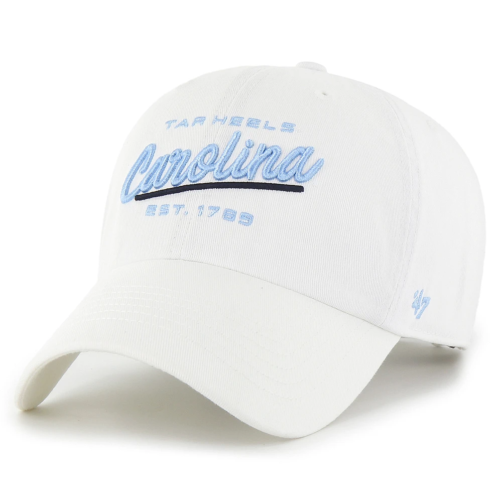 Women's '47 White North Carolina Tar Heels Sidney Clean Up Adjustable Hat