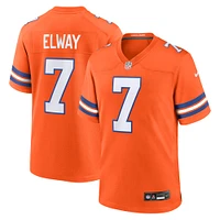 Men's Nike John Elway Orange Denver Broncos Mile High Collection 1977 Throwback Retired Player Game Jersey