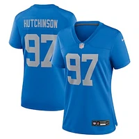 Women's Nike Aidan Hutchinson Blue Detroit Lions Alternate Game Jersey