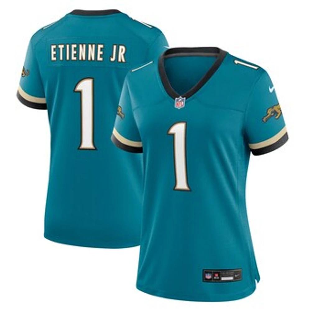 Women's Nike Travis Etienne Jr Teal Jacksonville Jaguars Prowler Throwback Game Jersey