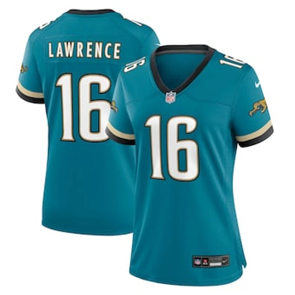 Women's Nike Trevor Lawrence Teal Jacksonville Jaguars Prowler Throwback Game Jersey