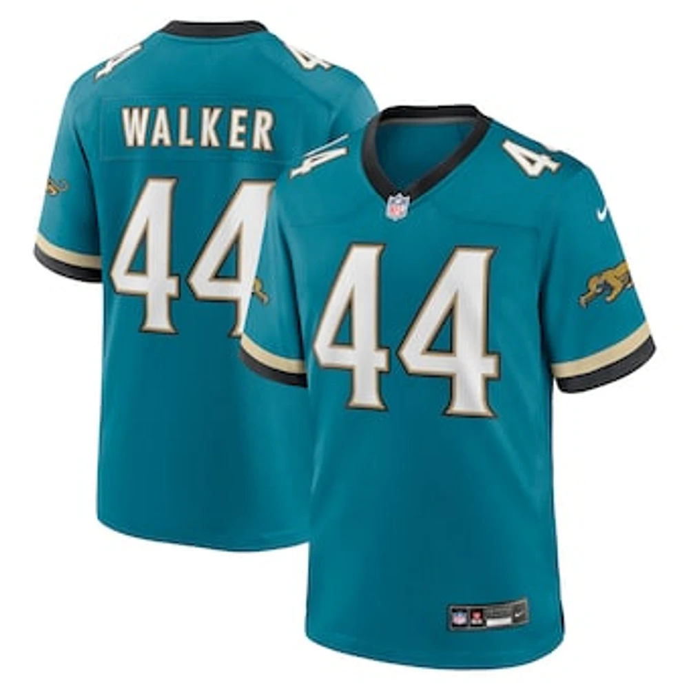 Men's Nike Travon Walker Teal Jacksonville Jaguars Prowler Throwback Player Game Jersey