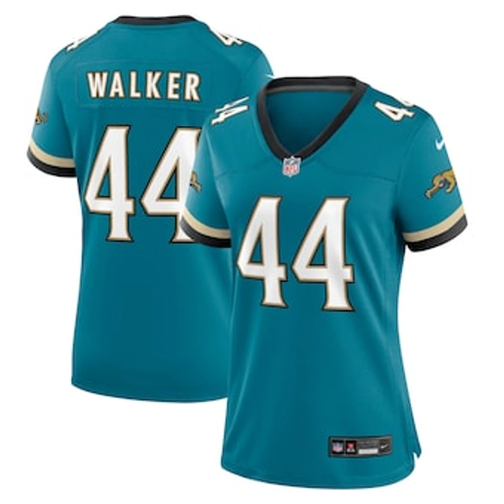 Women's Nike Travon Walker Teal Jacksonville Jaguars Prowler Throwback Game Jersey