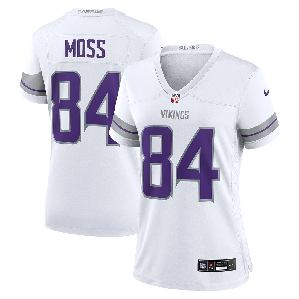 Women's Nike Randy Moss White Minnesota Vikings Alternate Retired Player Game Jersey