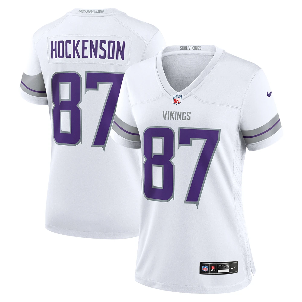 Women's Nike T.J. Hockenson White Minnesota Vikings Alternate Game Player Jersey