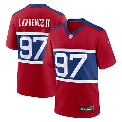 Men's Nike Dexter Lawrence II Century Red New York Giants Alternate Player Game Jersey