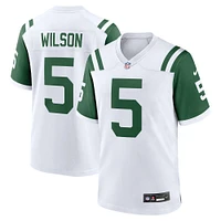 Men's Nike Garrett Wilson White New York Jets Classic Alternate Game Jersey