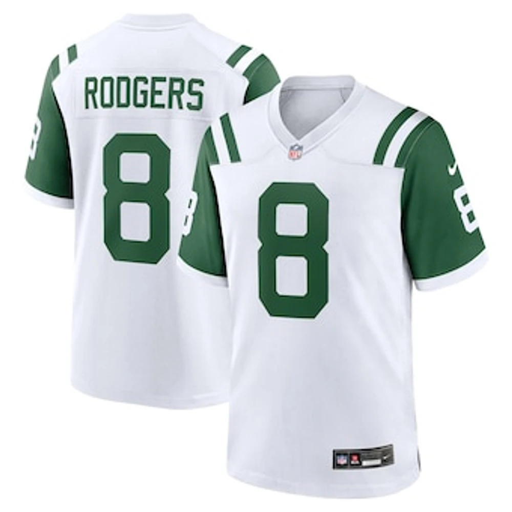 Men's Nike Aaron Rodgers White New York Jets Classic Alternate Game Jersey