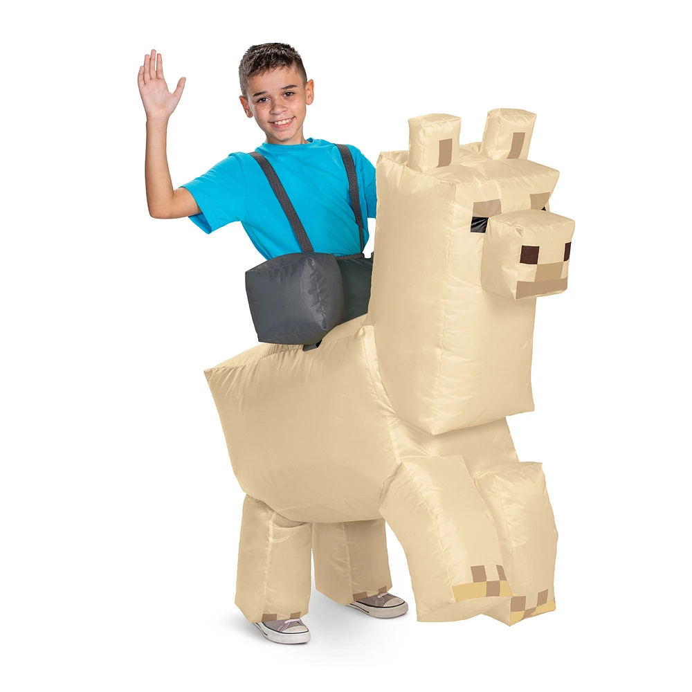 Youth Minecraft Llama Ride-On Inflatable Costume