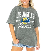 Women's Gameday Couture  Gray Los Angeles Rams Tackle Titan Boyfriend Washed T-Shirt