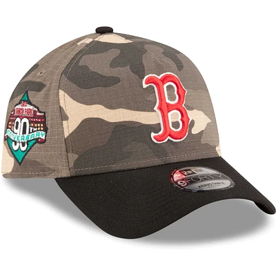 Men's New Era Boston Red Sox Camo Crown A-Frame 9FORTY Adjustable Hat