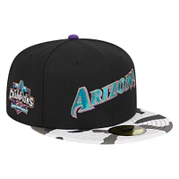 Men's New Era Black Arizona Diamondbacks Metallic Camo 59FIFTY Fitted Hat