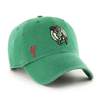 Women's '47  Kelly Green Boston Celtics Confetti Undervisor Clean Up Adjustable Hat