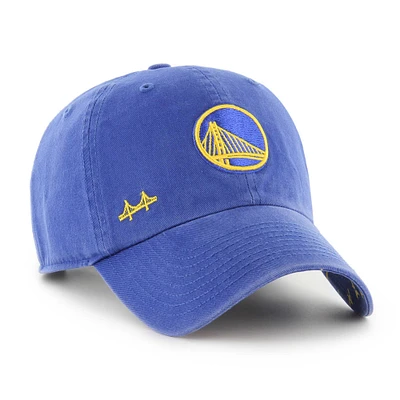 Women's '47  Royal Golden State Warriors Confetti Undervisor Clean Up Adjustable Hat