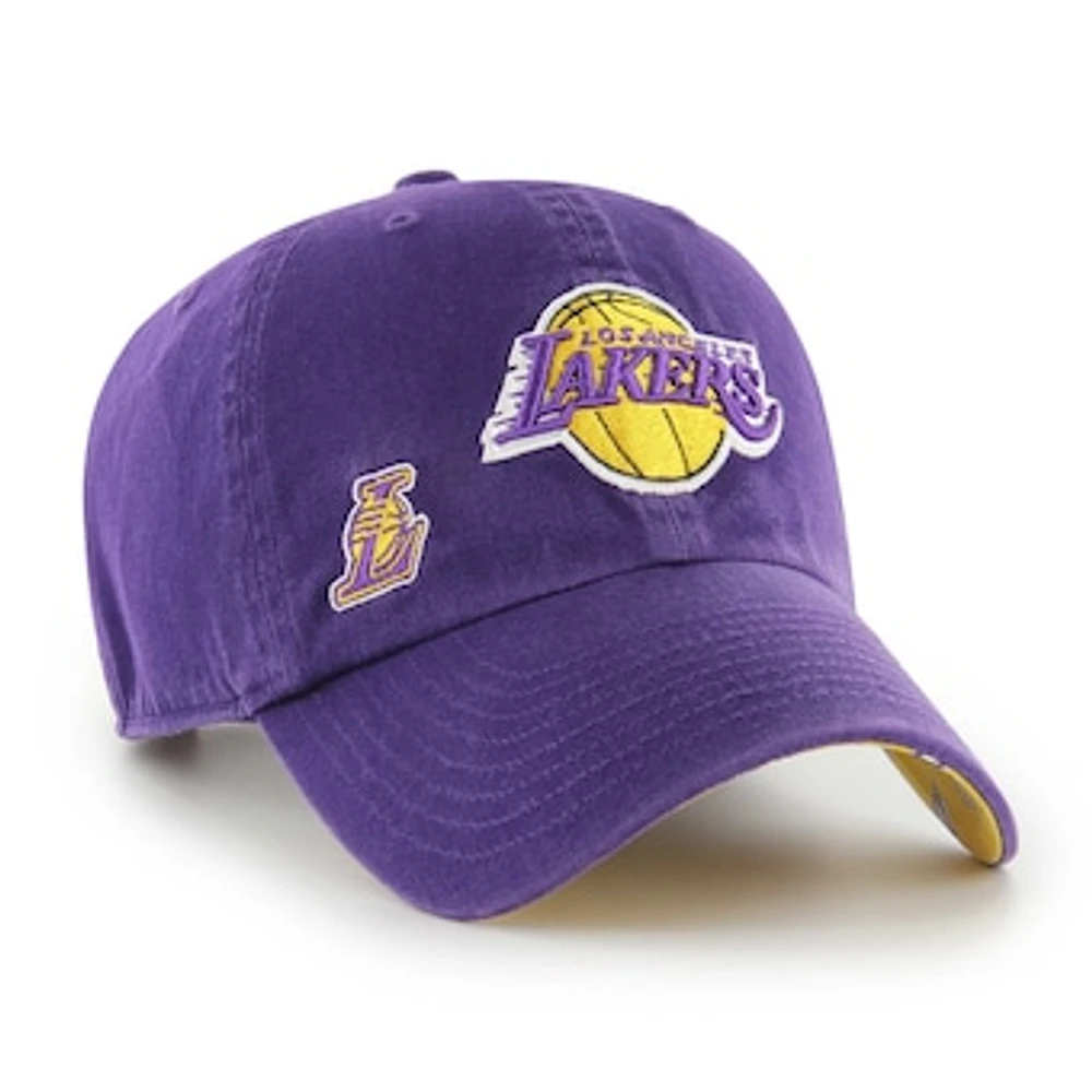 Women's '47  Purple Los Angeles Lakers Confetti Undervisor Clean Up Adjustable Hat