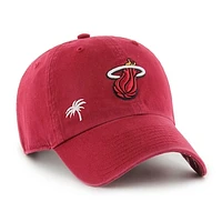 Women's '47  Red Miami Heat Confetti Undervisor Clean Up Adjustable Hat