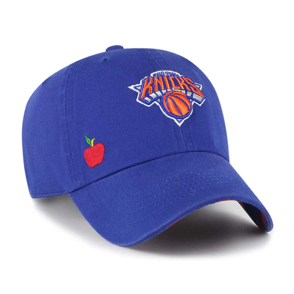 Women's '47  Blue New York Knicks Confetti Undervisor Clean Up Adjustable Hat