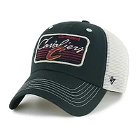 Men's '47 Black Cleveland Cavaliers Five Point Patch Clean Up Adjustable Hat