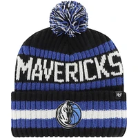 Men's '47 Black Dallas Mavericks Bering Cuffed Knit Hat with Pom