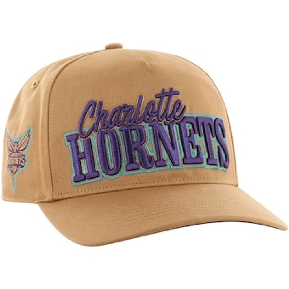 Men's '47 Tan Charlotte Hornets Barnes Hitch Adjustable Hat