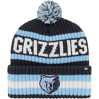 Men's '47 Navy Memphis Grizzlies Bering Cuffed Knit Hat with Pom