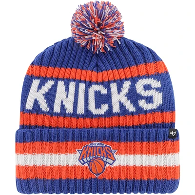 Men's '47 Blue New York Knicks Bering Cuffed Knit Hat with Pom