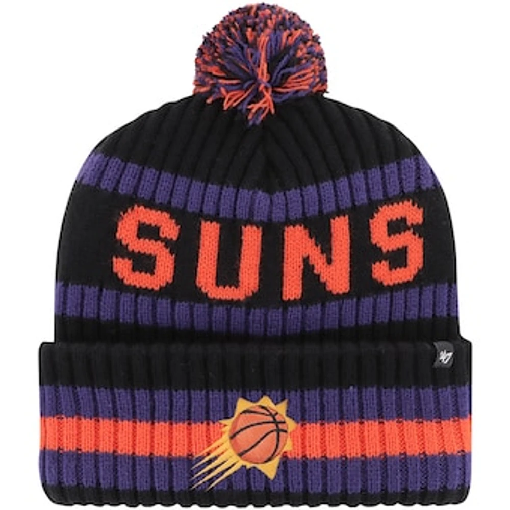 Men's '47 Black Phoenix Suns Bering Cuffed Knit Hat with Pom