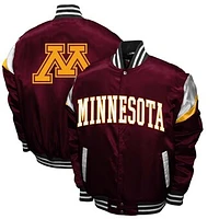 Men's Franchise Club Maroon Minnesota Golden Gophers Power Satin Full-Snap Jacket