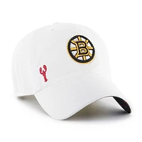 Women's '47 White Boston Bruins Confetti Clean Up Adjustable Hat