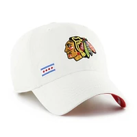 Women's '47 White Chicago Blackhawks Confetti Clean Up Adjustable Hat