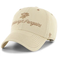 Women's '47 Cream Pittsburgh Penguins Haze Clean Up Adjustable Hat