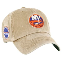 Men's '47 Khaki New York Islanders  Earldor Clean Up Adjustable Hat