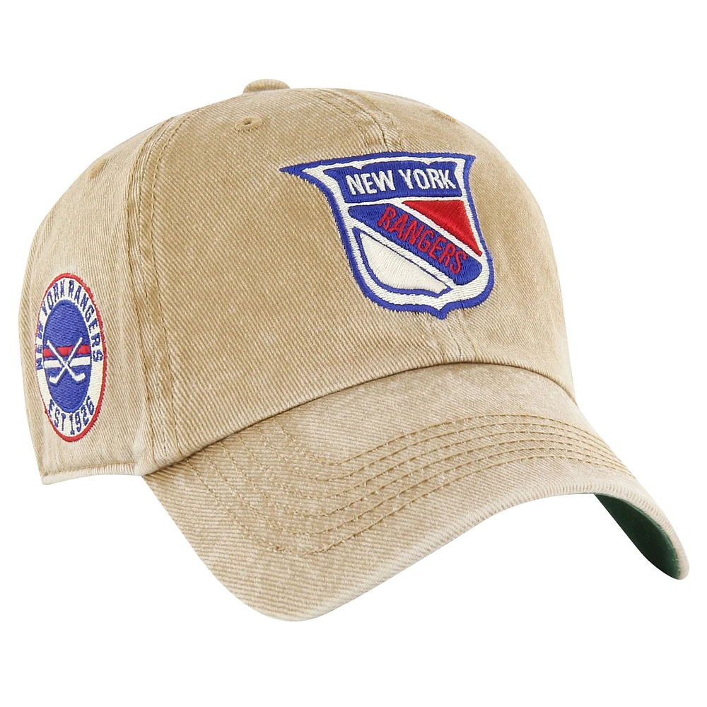 Men's '47 Khaki New York Rangers  Earldor Clean Up Adjustable Hat