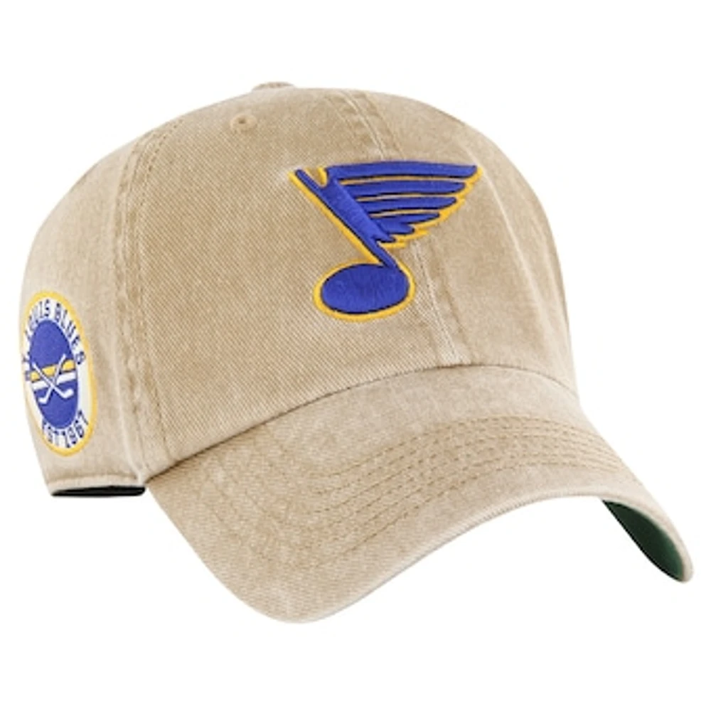 Men's '47 Khaki St. Louis Blues  Earldor Clean Up Adjustable Hat