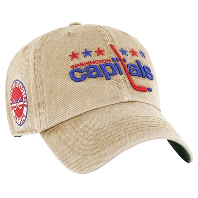 Men's '47 Khaki Washington Capitals  Earldor Clean Up Adjustable Hat