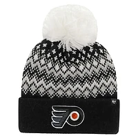 Women's '47 Black Philadelphia Flyers Elsa Cuffed Knit Hat with Pom